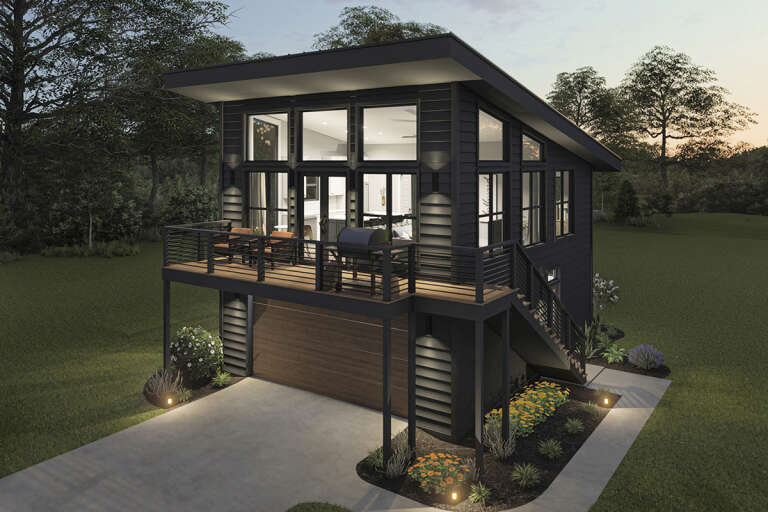 Modern House Plan #940-00198 Elevation Photo