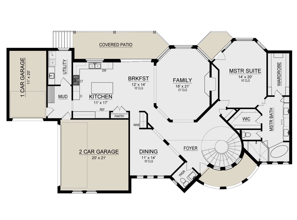 Main Floor for House Plan #5445-00359