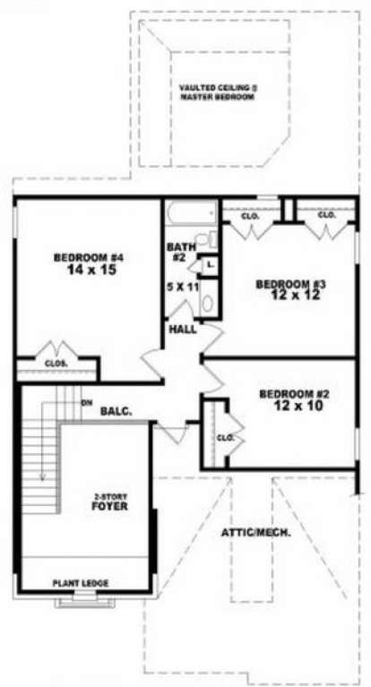 Second Floor for House Plan #053-00202