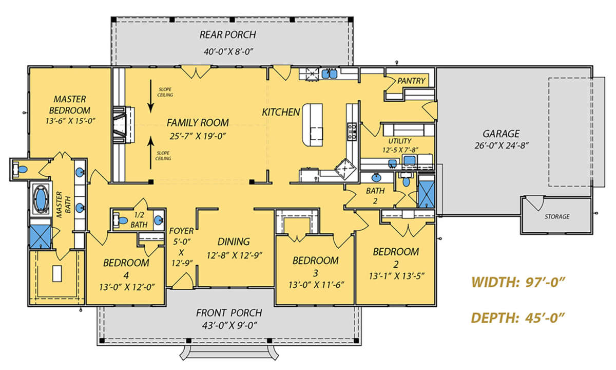 Main Floor for House Plan #9279-00004