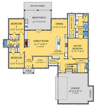 House Plan House Plan #24064 Drawing 1