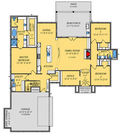 House Plan House Plan #24067 Drawing 1
