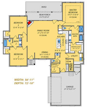 Main Floor for House Plan #9279-00009