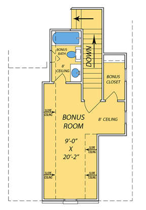 Bonus Room for House Plan #9279-00009