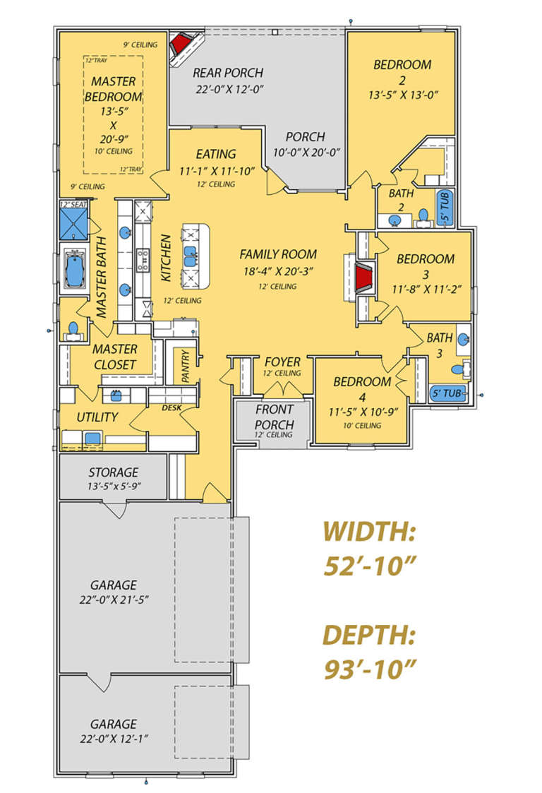 House Plan House Plan #24069 Drawing 1