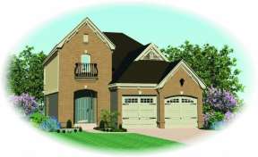 European House Plan #053-00203 Elevation Photo