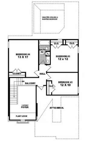 Second Floor for House Plan #053-00203