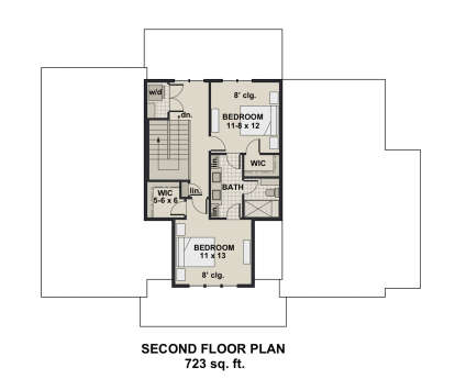 Second Floor for House Plan #098-00319