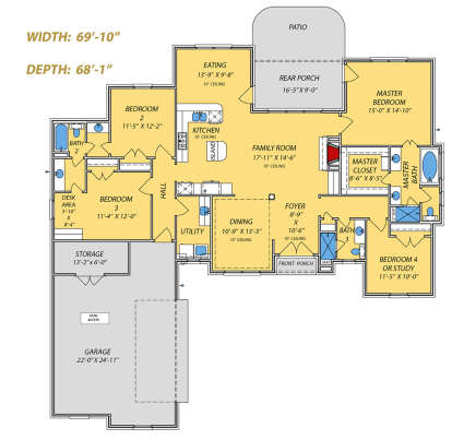 House Plan House Plan #24072 Drawing 1