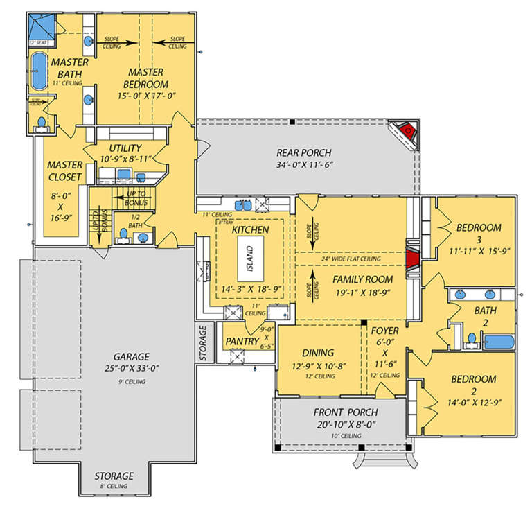 House Plan House Plan #24073 Drawing 1