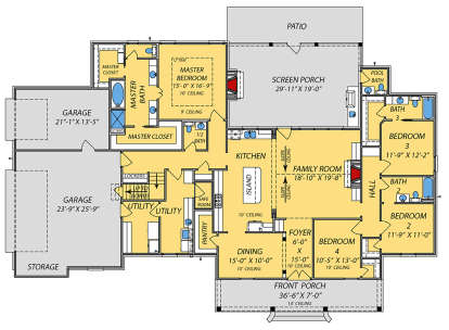 Main Floor for House Plan #9279-00015