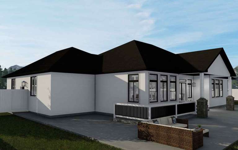 Ranch House Plan #2802-00049 Elevation Photo