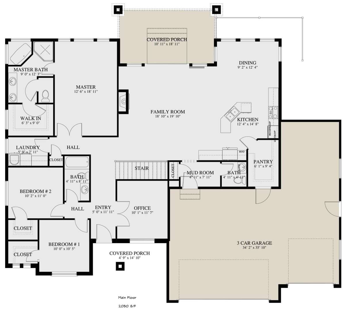 Main Floor for House Plan #2802-00049