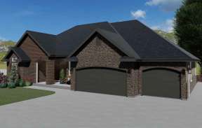 Ranch House Plan #2802-00050 Elevation Photo
