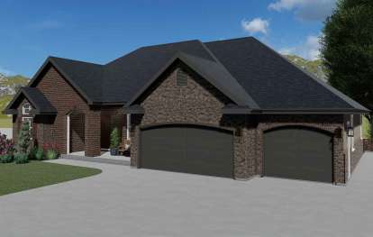 Ranch House Plan #2802-00050 Elevation Photo