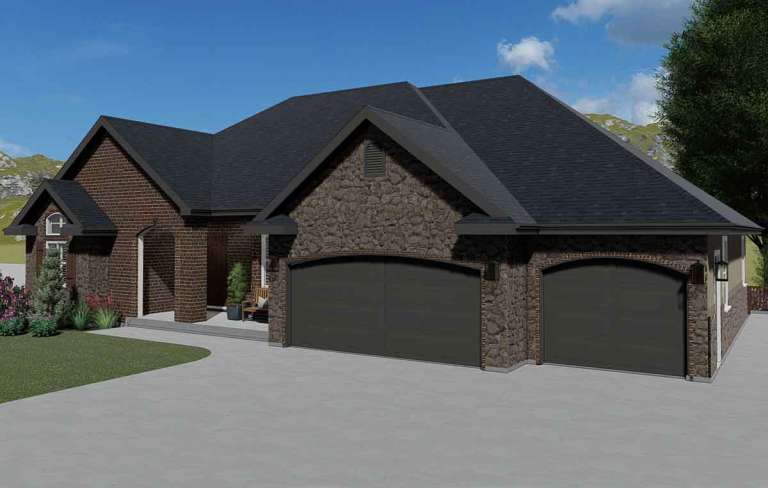 Ranch House Plan #2802-00050 Elevation Photo