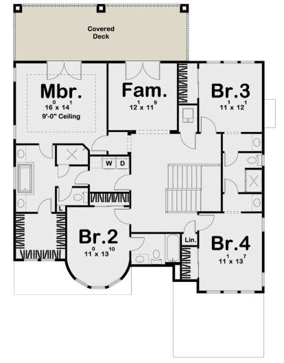Second Floor for House Plan #963-00377