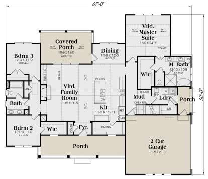 House Plan House Plan #24086 Drawing 1