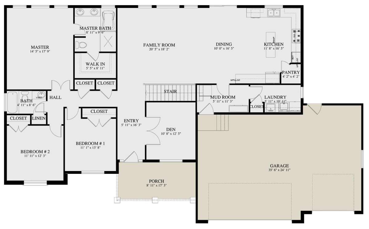 Main Floor for House Plan #2802-00051