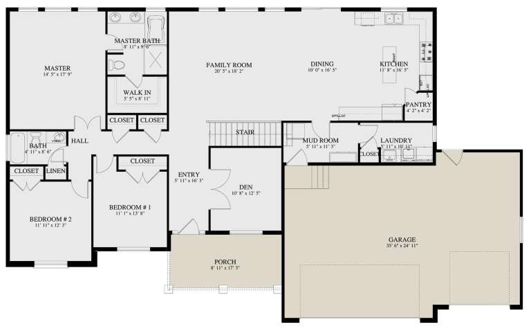 House Plan House Plan #24087 Drawing 1