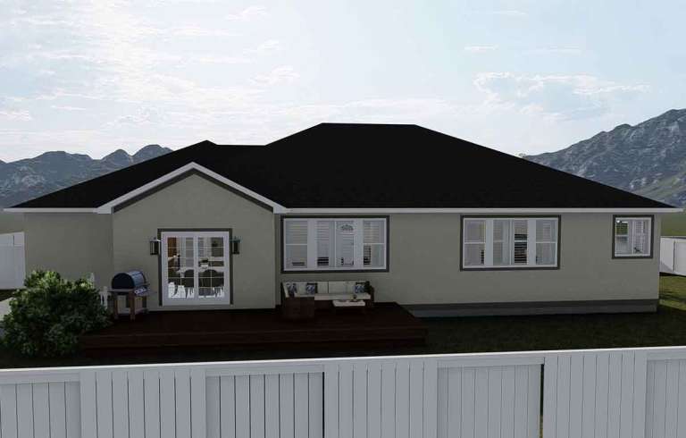 Ranch House Plan #2802-00052 Elevation Photo