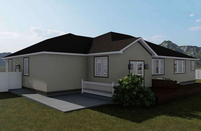 Ranch House Plan #2802-00052 Elevation Photo