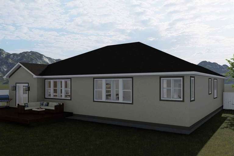 Ranch House Plan #2802-00052 Elevation Photo
