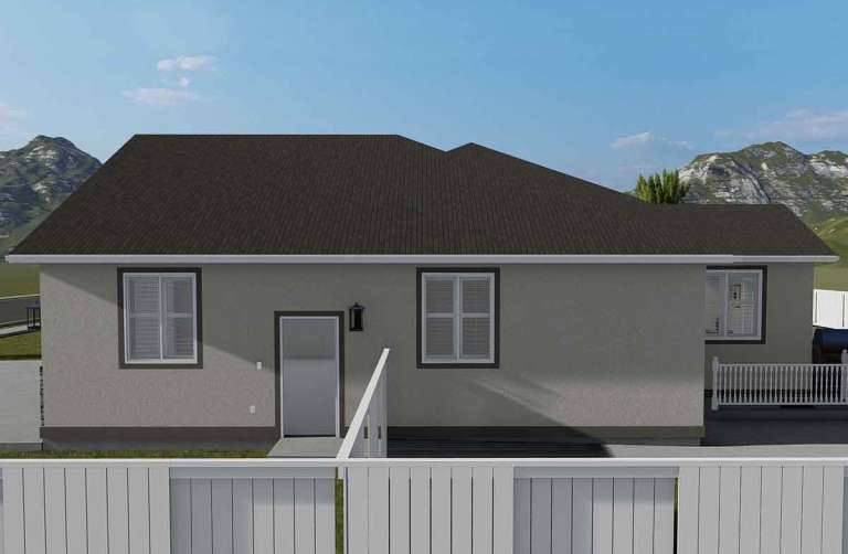 Ranch House Plan #2802-00052 Elevation Photo