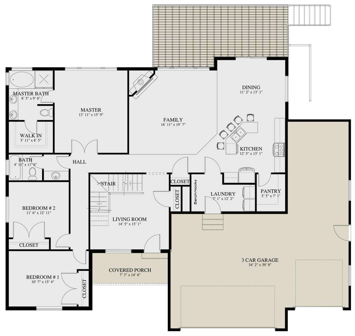 Main Floor for House Plan #2802-00052