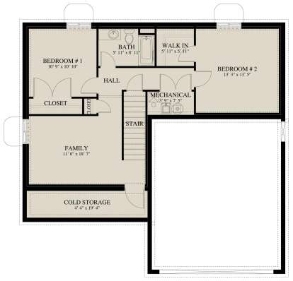 Basement for House Plan #2802-00053