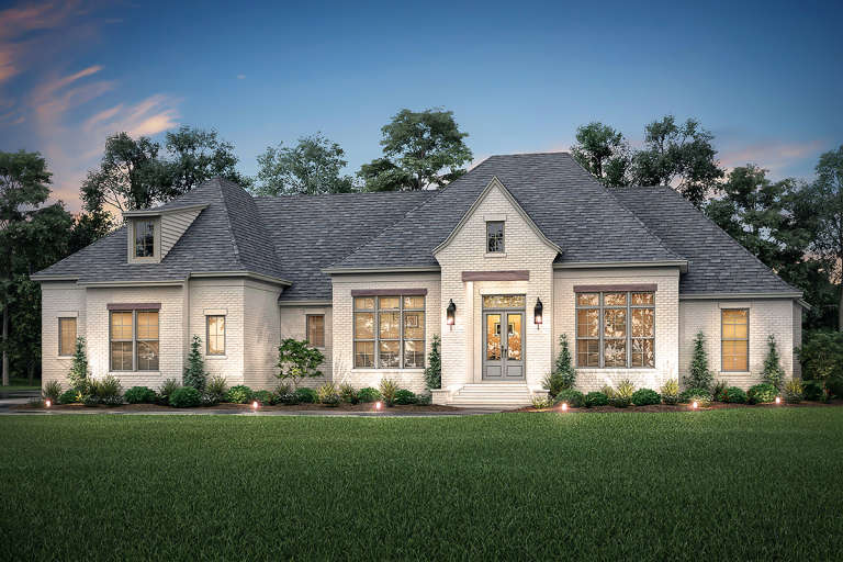 French Country House Plan #041-00205 Elevation Photo