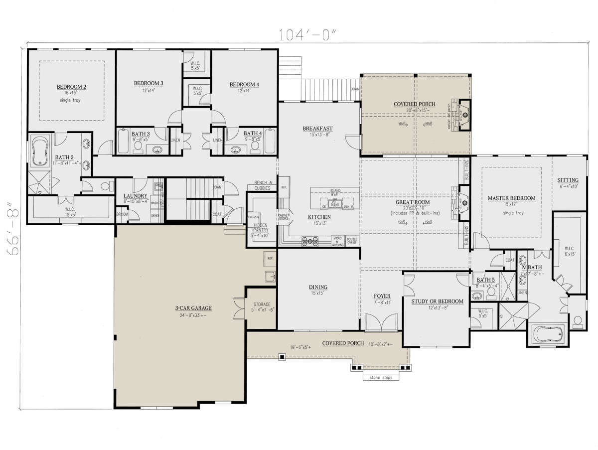 Main Floor for House Plan #286-00105