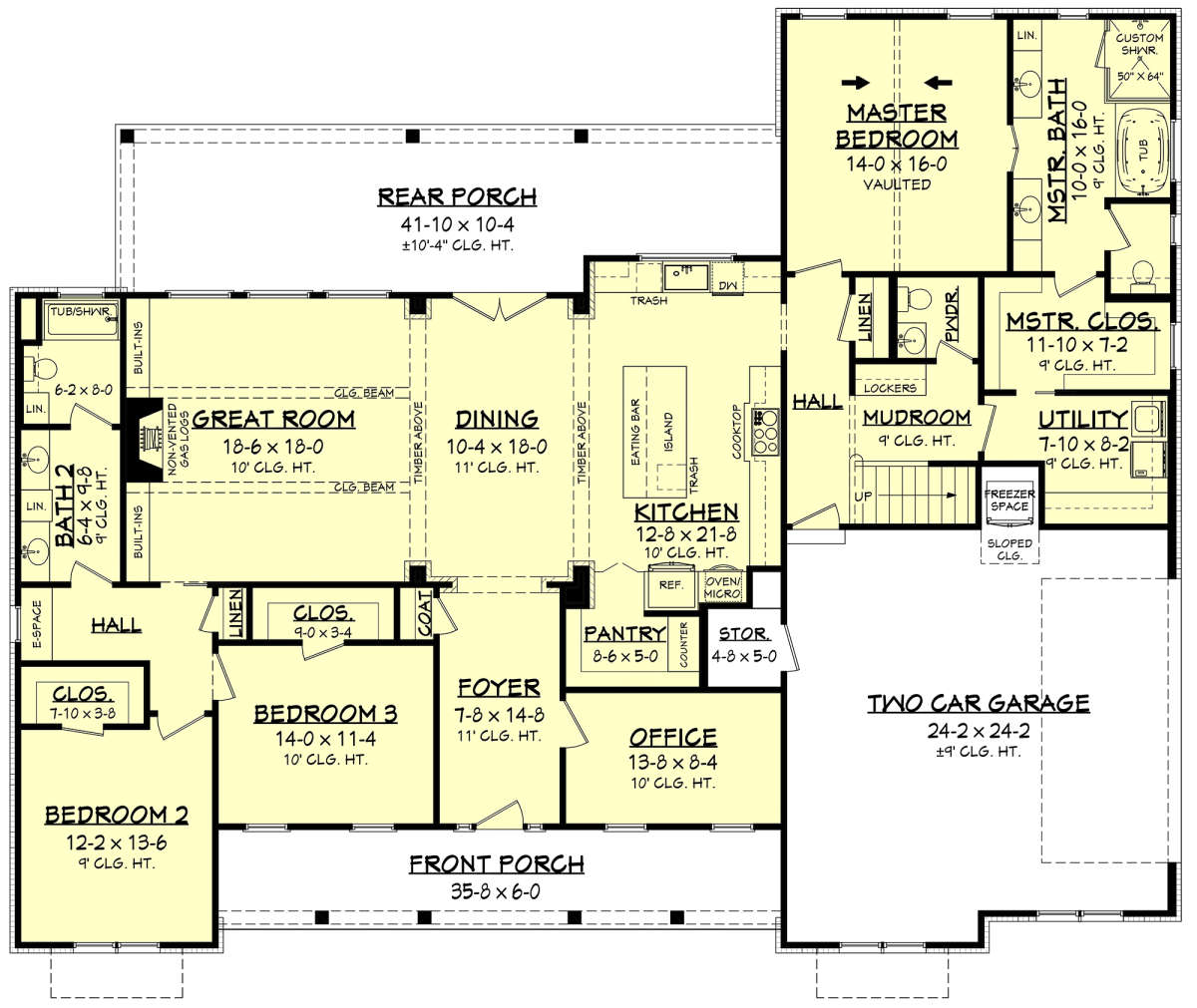 Main Floor for House Plan #041-00206