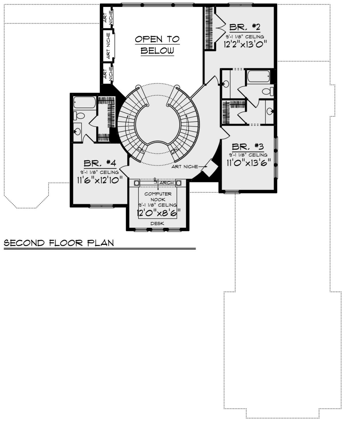 Second Floor for House Plan #1020-00364