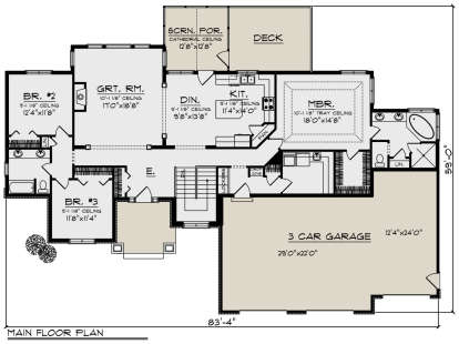 Main Floor for House Plan #1020-00366