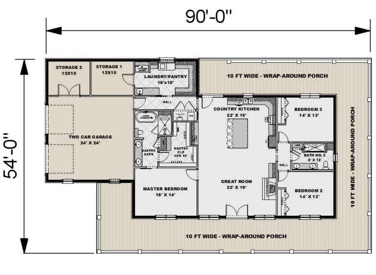 House Plan House Plan #24099 Drawing 1