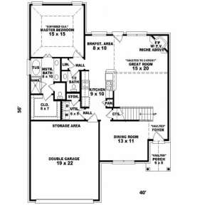 First Floor for House Plan #053-00206