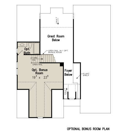 Optional Bonus Room for House Plan #8594-00421