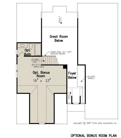 Optional Bonus Room for House Plan #8594-00421