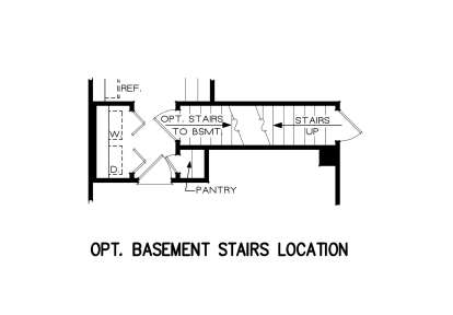 Main Floor w/ Basement Stairs Location for House Plan #8594-00421