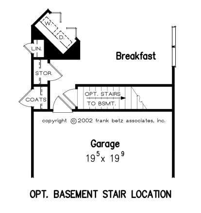 Optional Basement Stair Location for House Plan #8594-00424