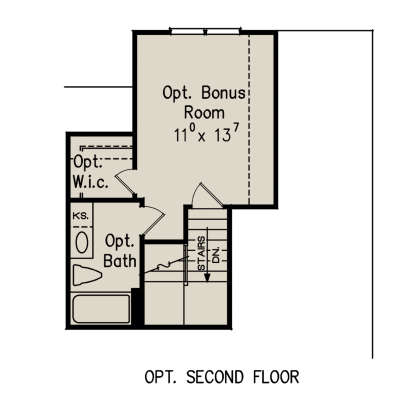Optional Second Floor for House Plan #8594-00426