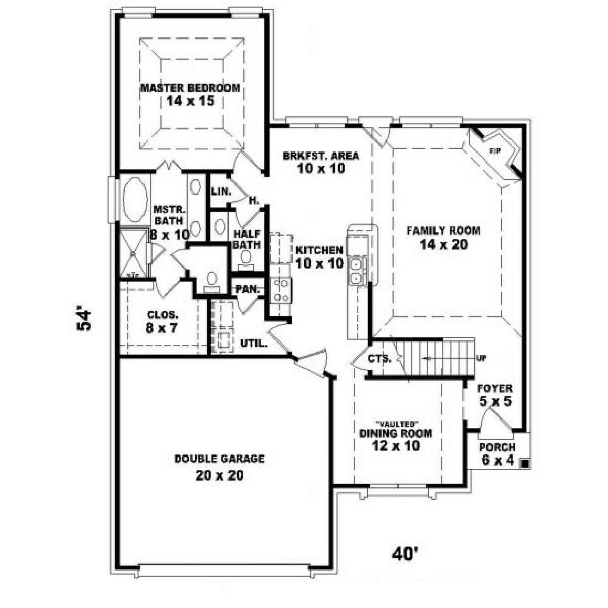 First Floor for House Plan #053-00207