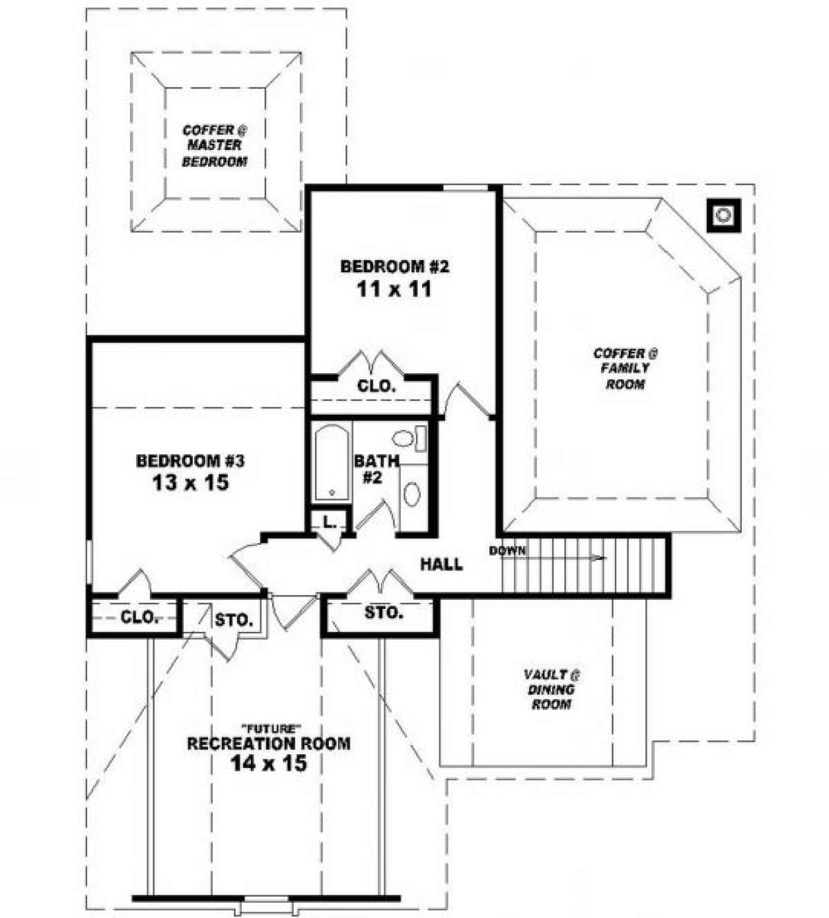 Second Floor for House Plan #053-00207
