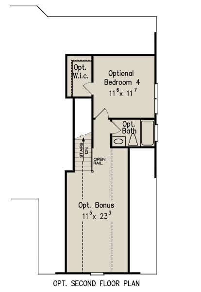 Optional Second Floor for House Plan #8594-00430