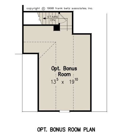 Optional Bonus Room for House Plan #8594-00432