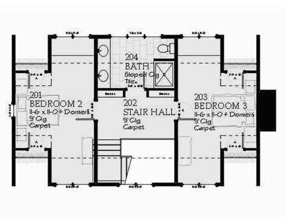 Second Floor for House Plan #1637-00143