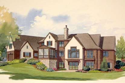 French Country House Plan #1637-00144 Elevation Photo