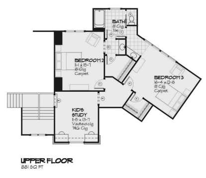 Second Floor for House Plan #1637-00144