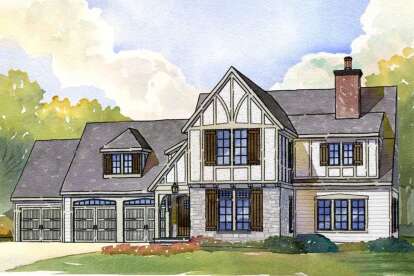 Tudor House Plan #1637-00145 Elevation Photo